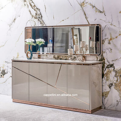 Sản phẩm bán buôn Toàn bộ Phòng ăn hiện đại sang trọng Nhà Lưu trữ đồ nội thất Đồ ăn bằng gỗ đơn giản 6 chỗ ngồi