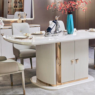 Modern Luxury Home Bàn và ghế ăn bằng gỗ 6 chỗ