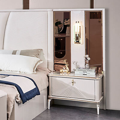 Gỗ cao cấp da King Size giường phòng ngủ đầy đủ bộ phòng ngủ hai phòng người lớn khung gỗ hoàn chỉnh bộ đồ nội thất phòng ngủ sang trọng hiện đại