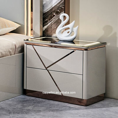 Nhà đơn giản Khung gỗ hai lớp da King Bed hiện đại gỗ sang trọng Full Queen Size Thiết bị phòng ngủ