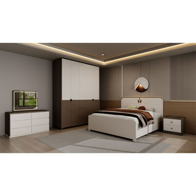 Modern 3 5 Star Hotel Toàn bộ phòng ngủ giường gỗ phòng ngủ hai nhà lưu trữ tiết kiệm không gian King size Luxury bedroom furniture set