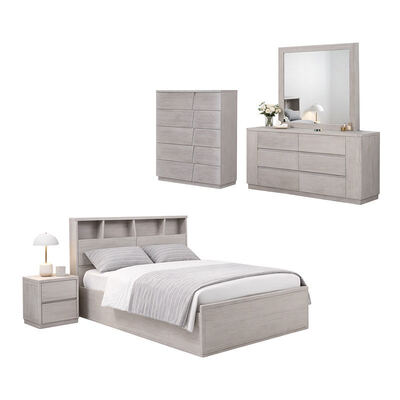 Modern Complete Bedroom Sets Master Room King Size Double Bed Hotel Home Storage Solid Wood Frame Luxury Bedroom Furniture Set Thiết bị phòng ngủ