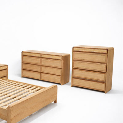 American Classic Solid Wood Bedroom Complete Set King Size Bed Double Home Room Modern Luxury Thiết bị phòng ngủ bằng gỗ