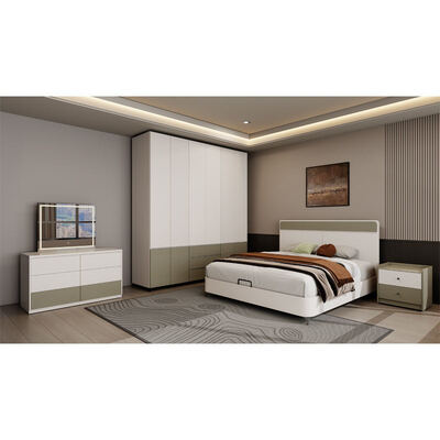 King Size Master Bedroom Complete Set in Classic Wooden with Storage, Cozy Minimalist Luxury Modern Bedroom Furniture (Thiết bị phòng ngủ hiện đại và sang trọng)