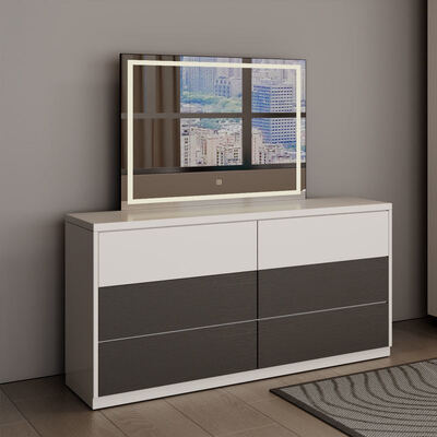 Phòng ngủ tối giản hiện đại Set King Size đầy đủ trong gỗ cổ điển với phòng lưu trữ Suite đồ nội thất phòng ngủ sang trọng ấm áp