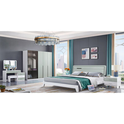 Master Suite Phòng ngủ đồ nội thất thiết lập cấu trúc bằng gỗ Hòa ấm lưu trữ tối giản chất lượng cao phòng ngủ hiện đại sang trọng