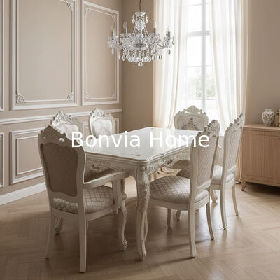 European Style Solid Wood 8 Seater Dining Table Set Chairs Dining Room Furniture Classic Wooden Luxury Dining Table Sets for 8