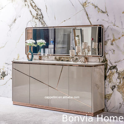 Sản phẩm bán buôn Toàn bộ Phòng ăn hiện đại sang trọng Nhà Lưu trữ đồ nội thất Đồ ăn bằng gỗ đơn giản 6 chỗ ngồi