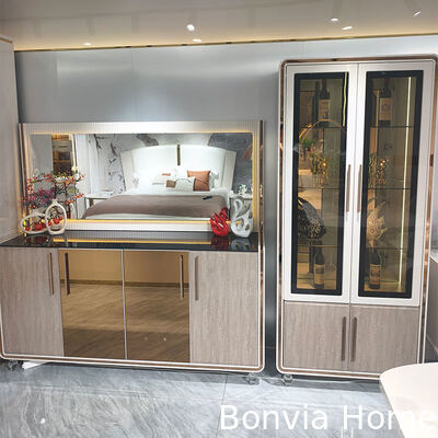 Ngôi nhà sang trọng hiện đại Bộ bàn ăn bằng gỗ 6 chỗ ngồi Ghế hình chữ nhật Nhà hàng gia đình Bộ bàn ghế phòng ăn hoàn chỉnh