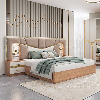 Meuble De Chambre Bộ Nội Thất Phòng Ngủ Hiện Đại Bộ Giường King Size Khung Gỗ Nhà Sang Trọng Hoàn Chỉnh Nội Thất Thổ Nhĩ Kỳ Bộ Phòng Ngủ