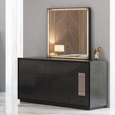 Thân nhà tối giản King Size Bed Luxury Bedroom Sets Khách sạn Căn hộ Khung gỗ Thiết bị phòng ngủ hiện đại với tủ quần áo