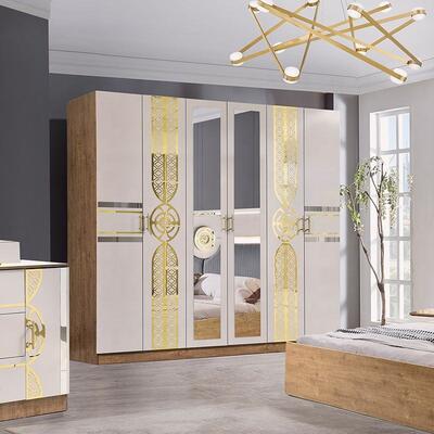 Chambre a Coucher Toàn bộ phòng ngủ Thổ Nhĩ Kỳ Thiết bị phòng ngủ bán buôn giá rẻ Master Room king Size Bed gỗ Thiết bị phòng ngủ hiện đại Không có đánh giá