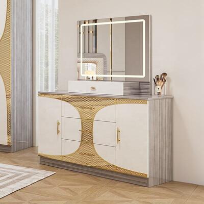 Phoshan bán buôn Đặt phòng ngủ Thổ Nhĩ Kỳ giá rẻ King Size Bed Frame Luxury Home Room Suite Thiết bị phòng ngủ hiện đại bằng gỗ