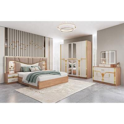 Meuble De Chambre Bộ Nội Thất Phòng Ngủ Hiện Đại Bộ Giường King Size Khung Gỗ Nhà Sang Trọng Hoàn Chỉnh Nội Thất Thổ Nhĩ Kỳ Bộ Phòng Ngủ