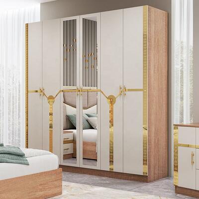 Meuble De Chambre Bộ Nội Thất Phòng Ngủ Hiện Đại Bộ Giường King Size Khung Gỗ Nhà Sang Trọng Hoàn Chỉnh Nội Thất Thổ Nhĩ Kỳ Bộ Phòng Ngủ