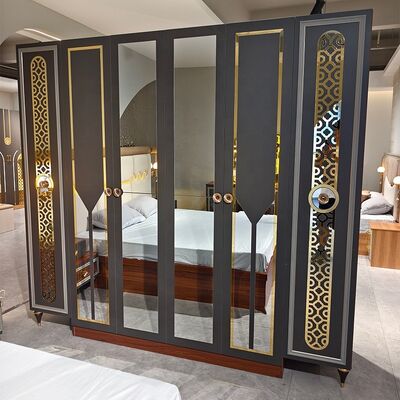 Phật Sơn Bán Buôn Sang Trọng Hoàn Chỉnh Phòng Ngủ Bộ 5 Miếng King Size Bộ Giường Ngủ Khung Gỗ Thổ Nhĩ Kỳ Hiện Đại Bộ Nội Thất Phòng Ngủ