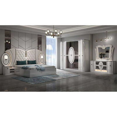 Giá bán buôn Đồ nội thất phòng ngủ sang trọng hiện đại Đặt king Size Bed Frame Master Room Toàn bộ phòng ngủ Thổ Nhĩ Kỳ với đèn LED