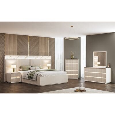Sản phẩm bán buôn đồ nội thất phòng ngủ hiện đại Home Master Room Hotel Apartment Khung gỗ King Size Modern Luxury Bedroom Sets