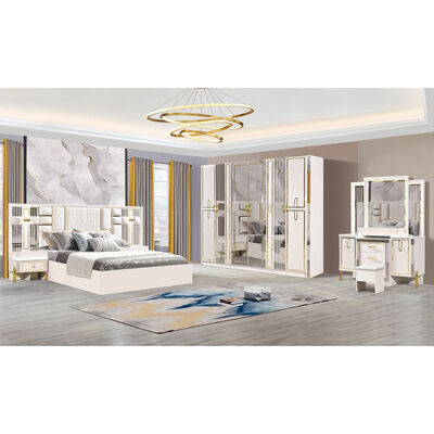 Giá tốt đồ nội thất phòng ngủ thiết lập phòng ngủ sang trọng của Ý thiết lập đầu bàn da
