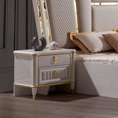 Modern Velvet Cover Headback Phòng gỗ King Size Sets Bed Furniture Queen Beds Full Cabinet Phòng ngủ