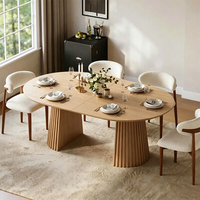 Ensemble De Table Manger Modern Extendable Dining Table Set 6 chỗ ngồi Phòng ăn đồ nội thất gỗ