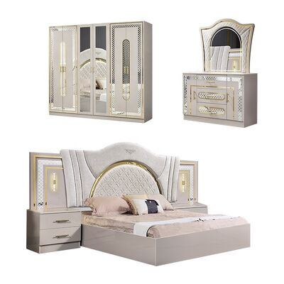 Chambre a Coucher Complete Lit Deux Places Phòng ngủ Sets king Size Phòng ngủ Suite khung gỗ hiện đại