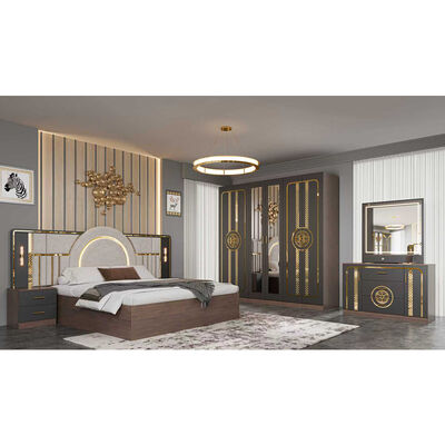 Giá rẻ bán buôn đồ nội thất phòng ngủ hiện đại Set đầy đủ King Size Bedroom Suite khung gỗ Home Luxury Turkish Bedroom Sets