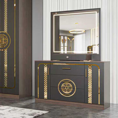 Giá rẻ bán buôn đồ nội thất phòng ngủ hiện đại Set đầy đủ King Size Bedroom Suite khung gỗ Home Luxury Turkish Bedroom Sets