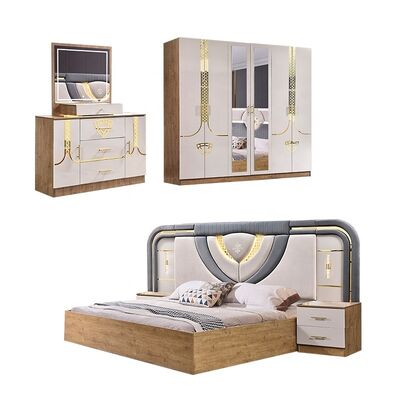 Ensemble Lit Armoire Et Coiffeuse Đồ nội thất Thổ Nhĩ Kỳ Phòng ngủ thiết lập Chiếc ghế dài