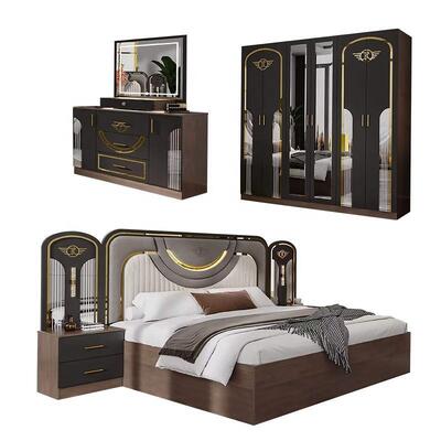Bộ Nội Thất Phòng Ngủ Hiện Đại Thổ Nhĩ Kỳ Giá Sỉ Hoàn Chỉnh 5 Món Giường Cỡ King Khung Gỗ Nội Thất Gia Đình Bộ Phòng Ngủ