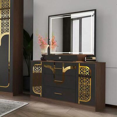 Bộ Nội Thất Phòng Ngủ Hiện Đại Thổ Nhĩ Kỳ Giá Sỉ Hoàn Chỉnh 5 Món Giường Cỡ King Khung Gỗ Nội Thất Gia Đình Bộ Phòng Ngủ
