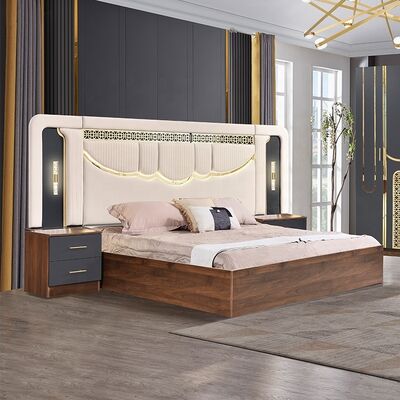 Bộ phòng ngủ sang trọng kiểu Thổ Nhĩ Kỳ 2026 cỡ King Bed Suite Phòng Master Khung gỗ Giá sỉ Rẻ Bộ nội thất phòng ngủ hiện đại