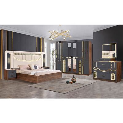 Bộ phòng ngủ sang trọng kiểu Thổ Nhĩ Kỳ 2026 cỡ King Bed Suite Phòng Master Khung gỗ Giá sỉ Rẻ Bộ nội thất phòng ngủ hiện đại