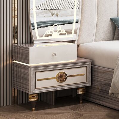 Bộ Nội Thất Phòng Ngủ Hiện Đại King Size Sang Trọng Với Đầu Giường Có Đèn, Giường Đôi, Khung Gỗ, Bộ Phòng Ngủ Chính Kiểu Thổ Nhĩ Kỳ