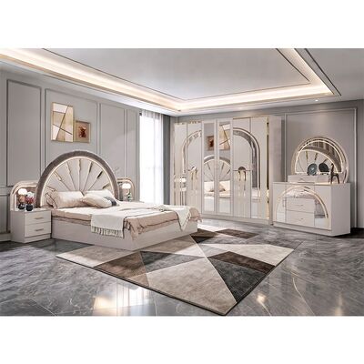 Turkish Modern Complete Bedroom Furniture Set Luxury king Size Bed 5 Pcs Wooden Frame Cheap Full Small Bedroom Furniture Set