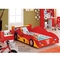 Bộ đồ nội thất phòng ngủ cho trẻ em Giường xe đua bằng gỗ MDF có bộ lưu trữ 2100mm