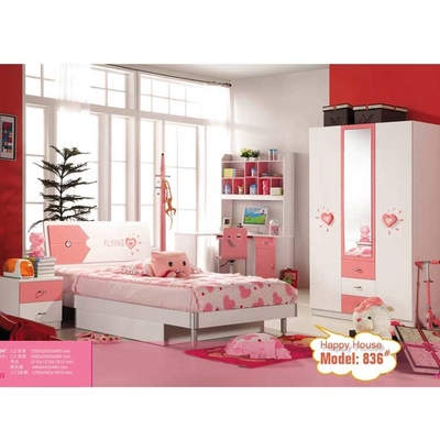 Bộ phòng ngủ trẻ em Cappellini Nội thất phòng ngủ trẻ em màu hồng 836