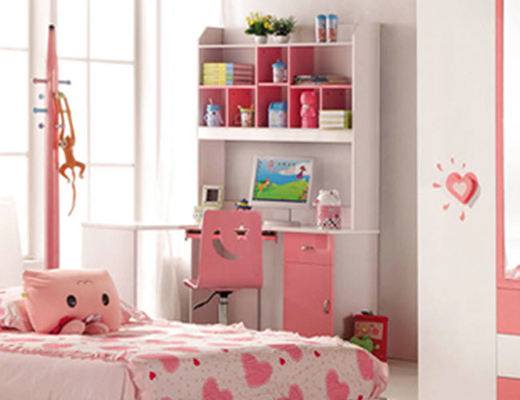Bộ phòng ngủ trẻ em Cappellini Nội thất phòng ngủ trẻ em màu hồng 836