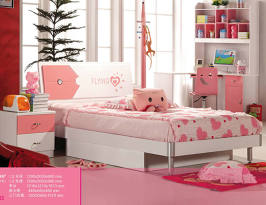 Bộ phòng ngủ trẻ em Cappellini Nội thất phòng ngủ trẻ em màu hồng 836