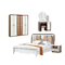 Bộ phòng ngủ tối giản bằng gỗ kính MDF OEM Eco thân thiện với độ bền