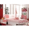 MDF PU kính màu hồng Công chúa bằng gỗ rắn giường với bộ giường có ngăn kéo