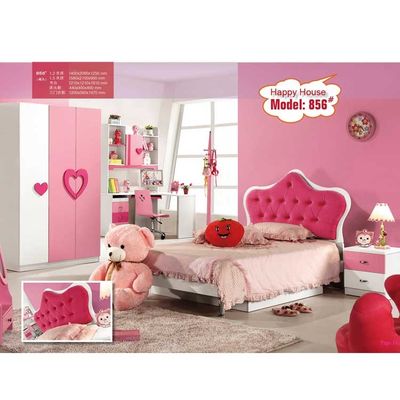 Nội thất phòng ngủ Cabrini Girls With Desk Pink Princess Bed 1280 * 2050mm