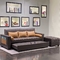 Cappellini Sectional Wood PU Solid Wood Sofa Bed With Chaise 2,2m