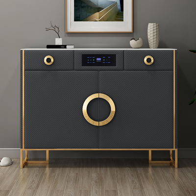 Kính MDF 2 cửa Tủ đựng giày màu trắng ODM Lắp ráp đơn giản