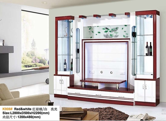 Tủ nâng TV tự động treo tường Lò sưởi bật lên ẩn màu trắng