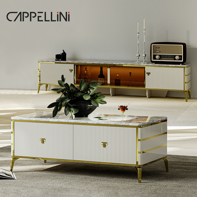 Thiết kế Bắc Âu Trắng gỗ sang trọng Center Table Set Home Furniture Giá rẻ Phòng khách lớn Bàn cà phê hiện đại bằng gỗ